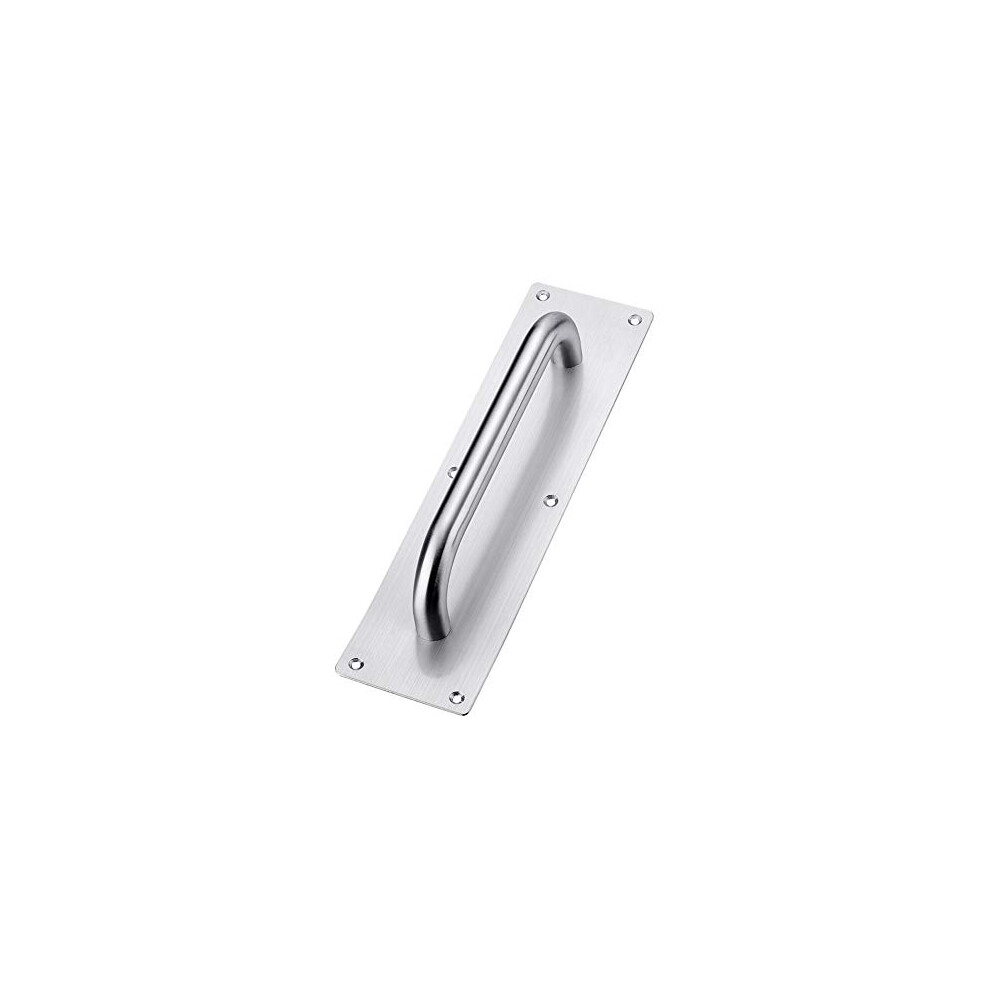 Sliding Door Handle, Heavy Duty Stainless Steel Pull Push Door Handles with Back Plate, Gate Handle Toilet Door Pull Plate Wooden Cabinet Cupboard