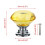 6pcs 30mm Yellow Crystals Glass Drawer Knobs Cupboard Knobs Door Knobs Cabinet Handle Drawer Pull Handle with Screw 3
