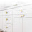 6pcs 30mm Yellow Crystals Glass Drawer Knobs Cupboard Knobs Door Knobs Cabinet Handle Drawer Pull Handle with Screw 5