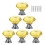 6pcs 30mm Yellow Crystals Glass Drawer Knobs Cupboard Knobs Door Knobs Cabinet Handle Drawer Pull Handle with Screw 1