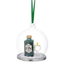 Christmas Cheer Gin and Tonic Dome Bauble