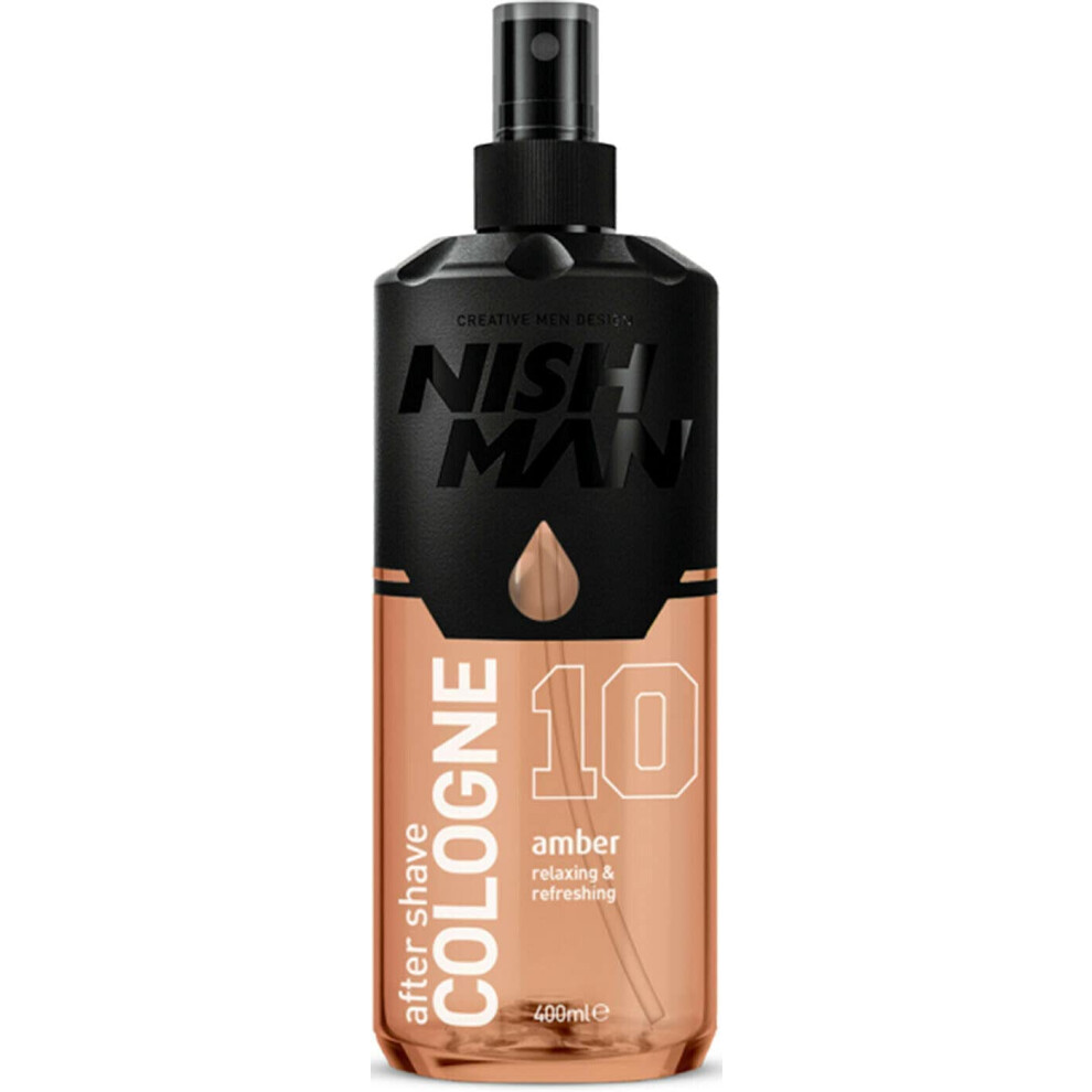 Nishman Amber/Peach After Shave Cologne 10, 400 Ml Â Relaxing Refreshing Aftershaving Spray Lotion Kolonya For MenâContains Pear, Raspberry,