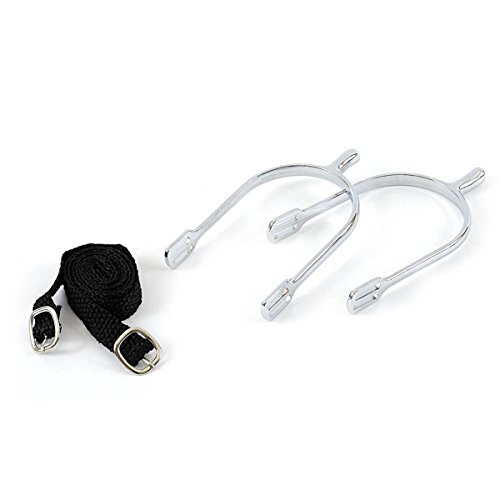 Men's Drop-Shape Spurs With Straps - Metallic, 30 Mm