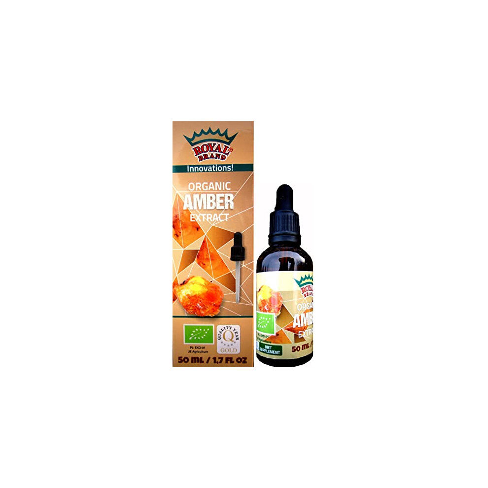 Organic/BIO Liquid Amber Extract/Succinic Acid/Strengthens The Body and Brain / 50 ml/1,7 fl oz. A Unique brochure About Amber and succinic Acid for