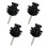 4pcs Guitar Strap Lock Flat Head Metal Button Security Straplock Quick Release Strap Retainer System for Electric Acoustic Guitar Replacement 1