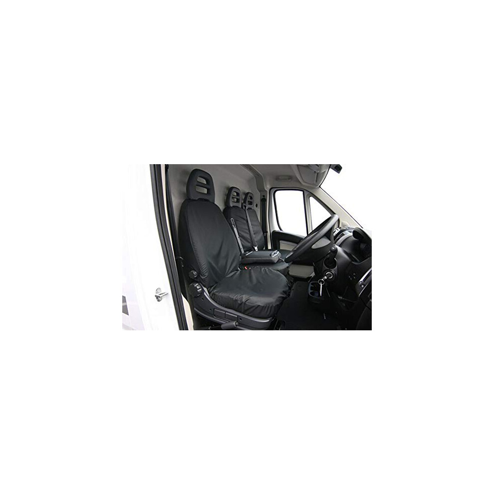 Van Seat Cover - Black - Fits: Peugeot Boxer, Citroen Relay & Fiat Ducato