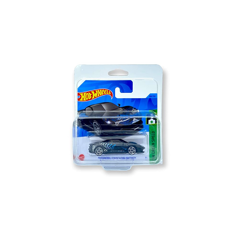 Automobili Pininfarina Battista (Black) 5/10 HW Green Speed 2023-108/250 (Short Card) - COMES IN A KLAS CAR KEEPER PROTECTIVE COLLECTORS CASE - HKH57-image-OPC-PDV66VM-NEW