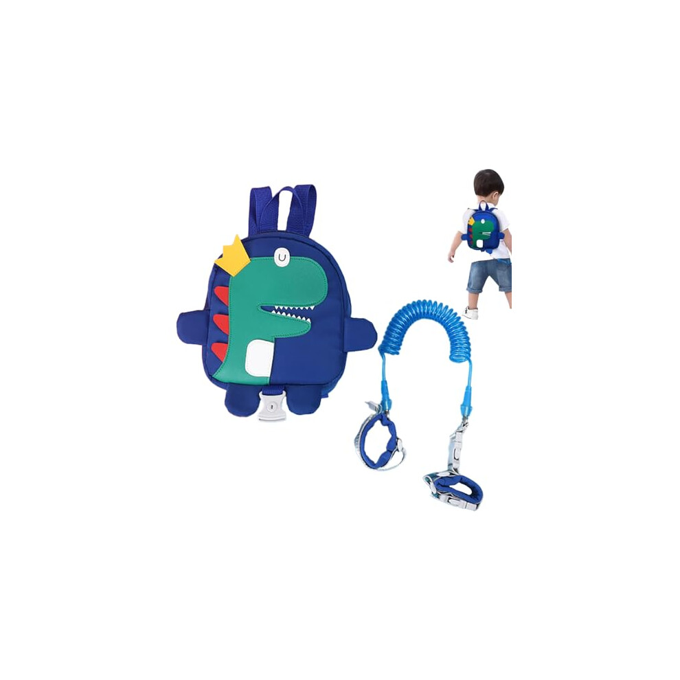 Toddler Kids Cartoon Backpacks With Reins Cute Dinosaur School Bag Toddler Anti-Lost Strap Rucksack Boys Girls Walking Safety Harness Backpack For 1-6 Inelihoo