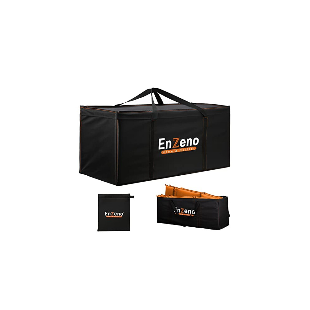 Enzeno Garden Furniture Cushion Storage Bag, 420D Oxford Fabric Waterproof, Anti-Uv Heavy Duty Christmas Tree Storage Bag With Carry Handle And Zipper