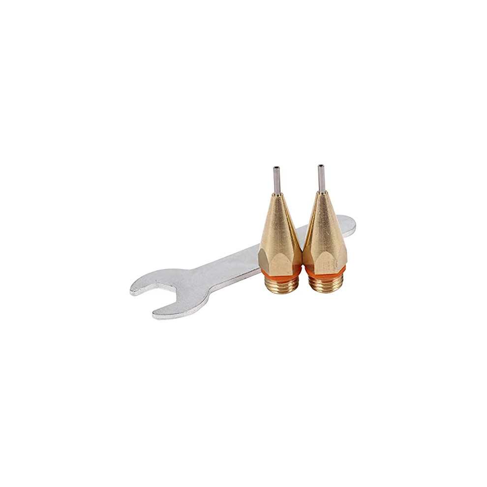 2Pcs 1Mm Aperture Diameter Hot Melt Glue Nozzle 1.0X40mm Copper Nozzle With Nozzle Wrench Interchangeable Nozzle Parts 4894910922226