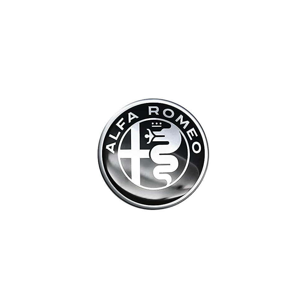 3D Sticker Alfa Romeo Logo, And 58 Mm Black/White 8016408218284
