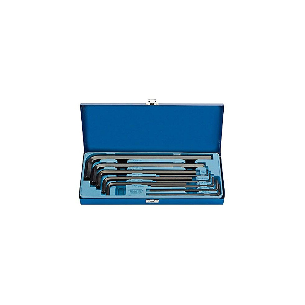 33895 Expert Metric Extra Long Pattern Hexagon Key Set, 10 Pieces , Blue