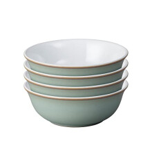 - Regency Green Cereal Bowls Set of 4 - Dishwasher Microwave Safe Crockery - Ceramic Stoneware Tableware