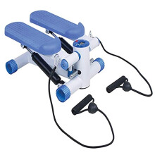 Aerobic Home Stepper Fitness Exerciser with Elasticated Stretch Ropes and LCD Workout Stats Display. For Home Gym Workouts and Rehabilitation