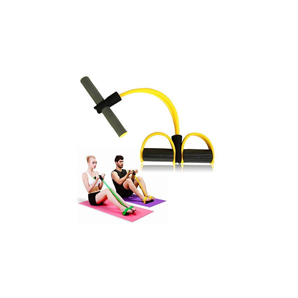 Home Fitness Resistance Bands Foot Pedal Exerciser Bodybuilding Expander