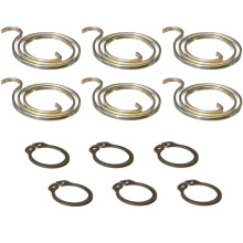 Door Handle Spring Repair Kit (six 2.5-Turn, 2mm Thick, 27.5mm Diameter coils Plus six circlips)