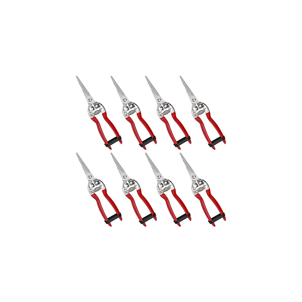 8 PCS Gardening Scissors, Gardening Snips, Micro-Tip Pruning Snips Straight Pruning Shears for Trimming Plants, Picking Fruit and Arranging Flowers,