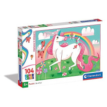 - 27109 - Supercolor Unicorn Brilliant - Puzzle for children - 104 pieces