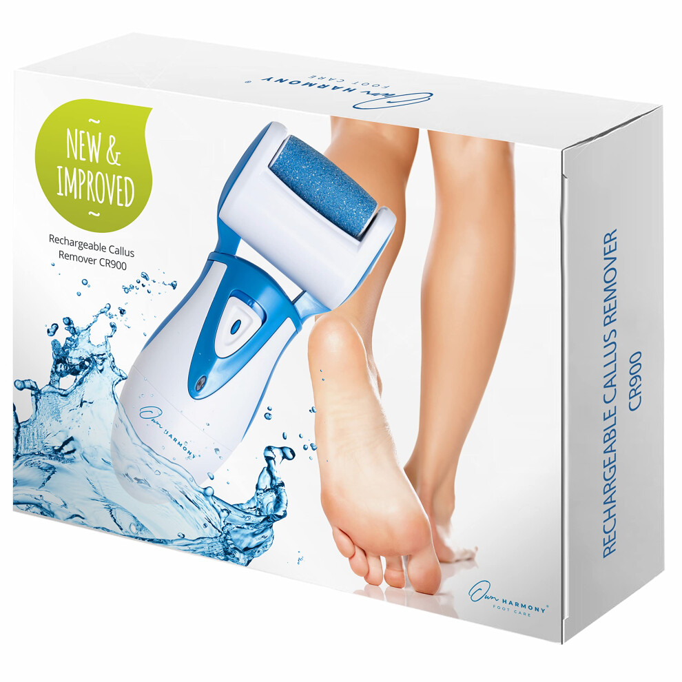 Own Harmony Electric Hard Skin Remover By Own Harmony: Usa's Best Rated Callus Remover - Rechargeable Pedicure Tools W/ 3 Coarse Diamond Rollers - For