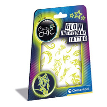 18687 Crazy Chic-Glow in The Dark Temporary, Tattoo Kit for Kids, Multicolour