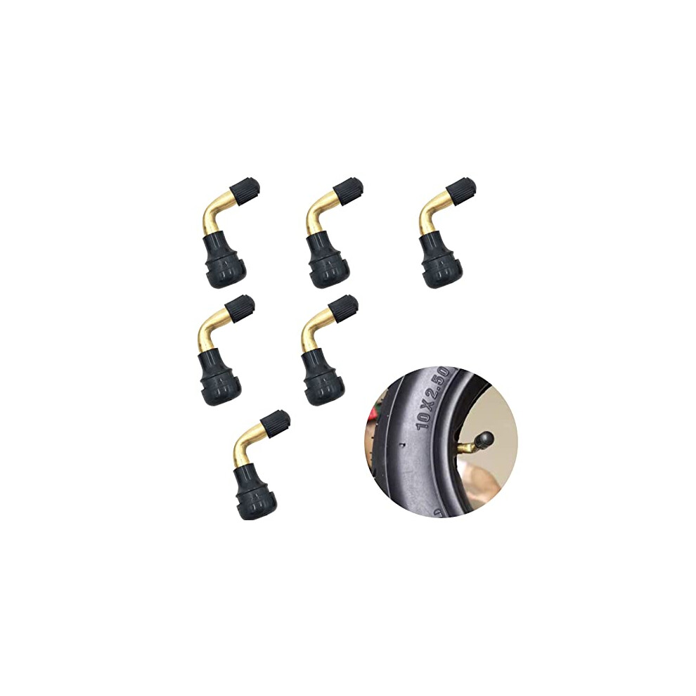 6 Pcs Tubeless Tire Valve Stems 90 Degree Angle Tire Valve Stems Tyre Valve Extension Adaptors For Motorcycle Tyre, Battery Car Tyre 768564624970
