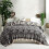 100% Cotton Bohemian Throw | King Size Bedspread | Sofa Throw | Bed Throw | Reversible Boho Throw Blanket | Elephant Pattern Grey Throw | Soft Blanket 1