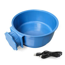 Heated Water Bowl for Cats Dogs Pet Electric Water Dish Indoor for Cat, Puppy, Rabbit, Chicken, 600ML(20 oz)
