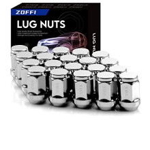 M12x1.5 Wheel Lug Nuts - Replacement for Ford Fiesta Focus Fusion Aftermarket Wheel - 20pcs Chrome Closed End Conical Seat 19 Hex Lug Nuts