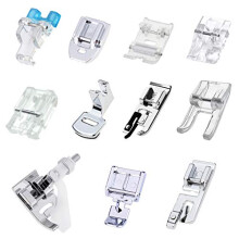 ZKSMNB 11 Pcs Presser Feet, Sewing Machine Presser Walking Feet Kit Compatible for Brother Babylock Janome Elna Toyota New Home and Low Shank Sewing