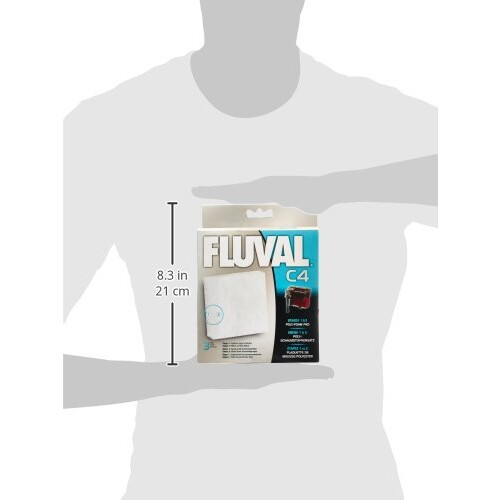 Fluval C clip-on filter foam, Poly cartridge 3-pack 2
