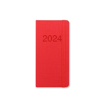 Letts Memo Slim week to view 2024 diary - red