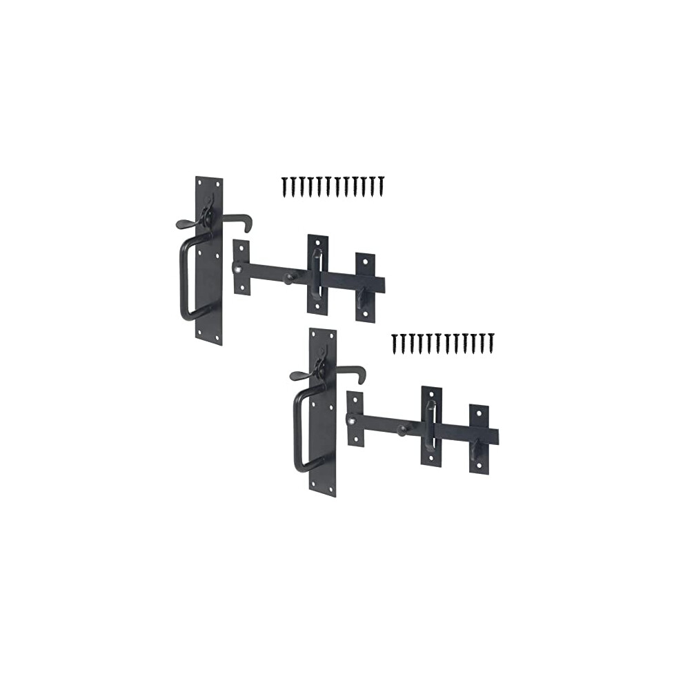 Terf Heavy Duty Suffolk Gate Latch Door Lock Black Thumb Latch Catch Lock - Weather Protection Suffolk Latches For External Doors Gate Shed Door 5059655012468