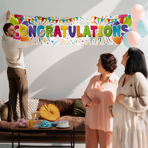 KatchOn, Felt We Are So Proud Of You Banner - 8 Feet, No DIY | Congratulations Banner 2025, Graduation Decorations 2025 | We Are So Proud Of You Sign For Air - View #7