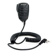 RS111 Two Way Radio Speaker Microphone 2 Pin Compatible with Walkie Talkie RT24 RT22 RT21 RT27 RT28 RT617 RT618 RT619 Baofeng UV-5R BF-888S Kenwood