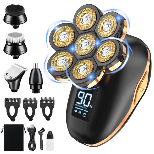 Head Shavers for Men 7D, CHLANT Mens Head Shaver for Bald Men Wet&Dry Waterproof Bald Head Shaver for Men,Electric Shavers Men Cordless Rechargeable 5