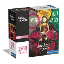 80503 Squid Game Game-1500 Pieces-Adult Jigsaw, Movies, Puzzle Netflix, Made in Italy, Multicolour
