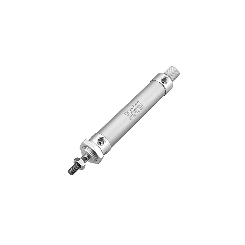 Pneumatic Slim Air Cylinder, Mal 20-75, Pt1/8'' Port, 20Mm Bore, 75Mm Stroke, Double Acting 670534166727