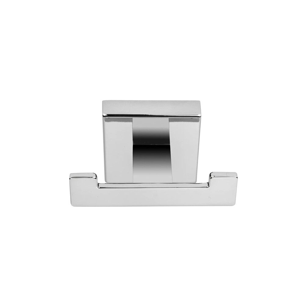 QM511741 Flexi-Fix Easy to Fit Cheadle Chrome Plated Square Design Double Robe Hook