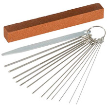 Guitar Bridge Saddle File 13 Sizes Stainless Steel Grinding Needles and Grinding Stone for Guitar Ukulele