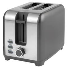 EK4536GUNMETAL Cosmos 2-Slice Electric Toaster –7 Levels of Variable Browning Control, Defrost, Reheat and Cancel Functions, Removable Crumb Tray