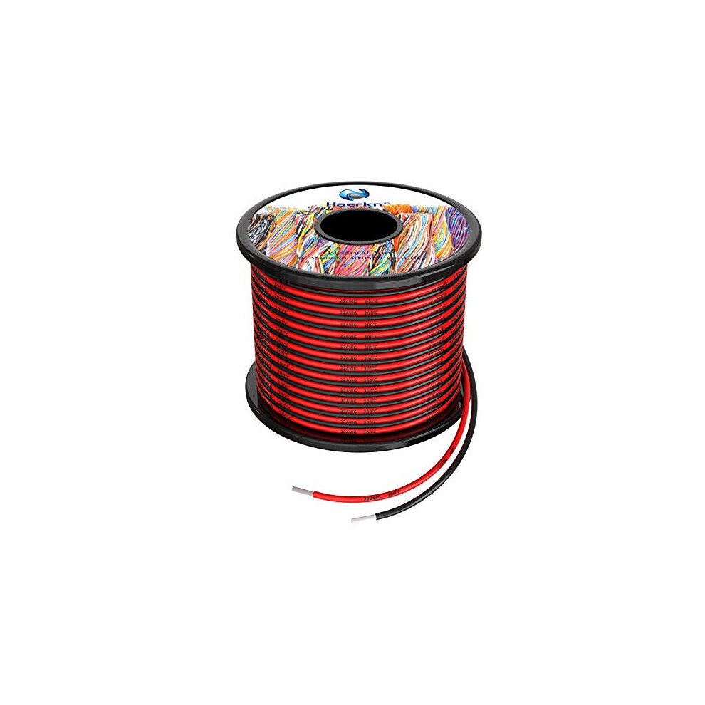 22Awg 0.3Mmâ² Silicone Electrical Wire Cable 200Ft [Black 100Ft Red 100Ft] Separete Wire Hook Up Oxygen Free Stranded Tinned Copper Wire High 704755648882