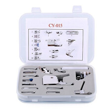 15pcs Sewing Machine Presser Walking Foot Kit Professional Snap-On Low Shank Sewing Accessories for Brother, Singer, Viking, Janome, Kenmore