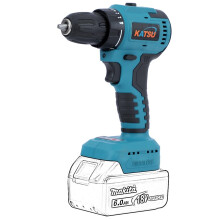 KATSU FIT-BAT 21V Brushless Cordless Drill Driver, 10mm Keyless Chuck, 2 Gear Speed and LED Light, Ideal for Home DIY Tasks, No Battery and Charger