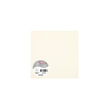 56090C - Pack of 25 Single Cards - Square Format 16x16cm - 210g/m² - Natural White Color - Invitation Paper for Events and Correspondence - Pollen