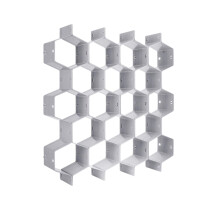 8pcs DIY Honeycomb Closet Organizer Drawer Dividers Plastic Partition Cabinet Clapboard Storage Boxes for Underwear Socks Bras Ties Belts Scarves and