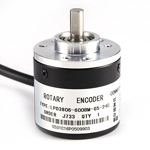 600P/R Incremental Rotary Encoder,2-Phases Photoelectric Encoder 5V-24V,Shaft 6mm Encoder Wide Voltage Power Supplies 2