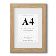 Fabian Clarke London A4 Modern Oak Wooden Picture Photo Frame For Certificate or Noticeboard Poster with White A5 Mount to Hang Portrait or
