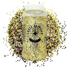 Large 500g Shaker Jar of Gold Glitter-Colourful Glitter for Resin or Crafts, Chunky Glitter, Nail Art