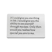 Engraved Wallet Card for Boyfriend Girlfriend Husband Wife Anniversary Card Gifts for Him Inspirational Gifts for Son Daughter Valentines Day