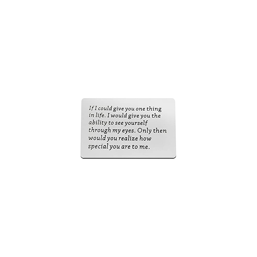 Ximalun Engraved Wallet Card For Boyfriend Girlfriend Husband Wife Anniversary Card Gifts For Him Inspirational Gifts For Son Daughter Valentines Day